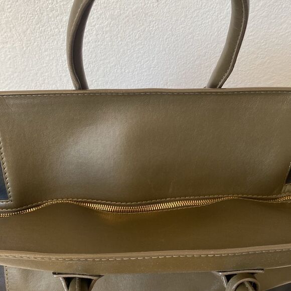 Stella McCartney Olive Green Faux Leather Beckett Boston Bag - Picture 10 of 14